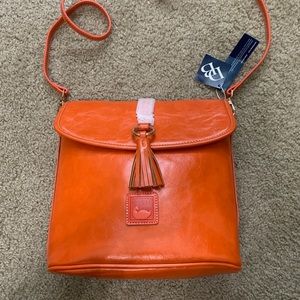 Dooney & bourke Florentine Large Dottie Crossbody Shoulder Bag Orange Natural